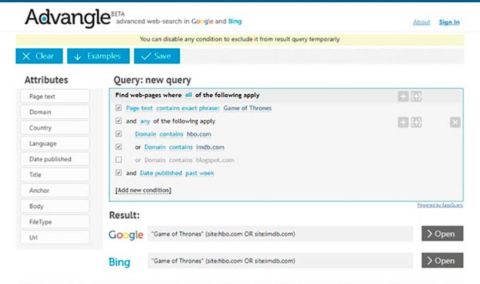 Buscador Google Advangle