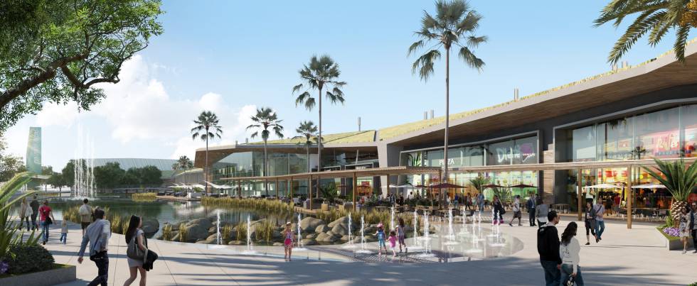 Recreación de cómo será el centro comercial Palmas Altas, en Sevilla.