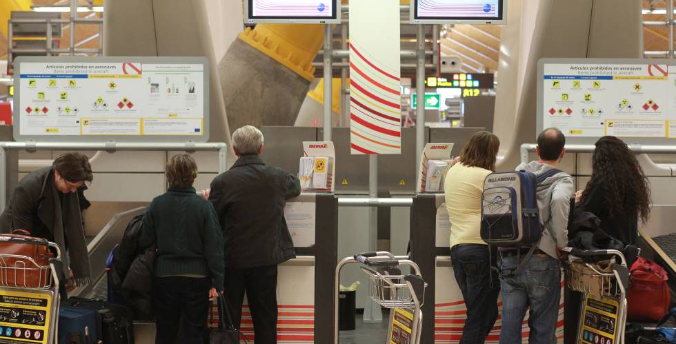 Facturación en el Aeropuerto de Barajas, área controlada por Eulen.