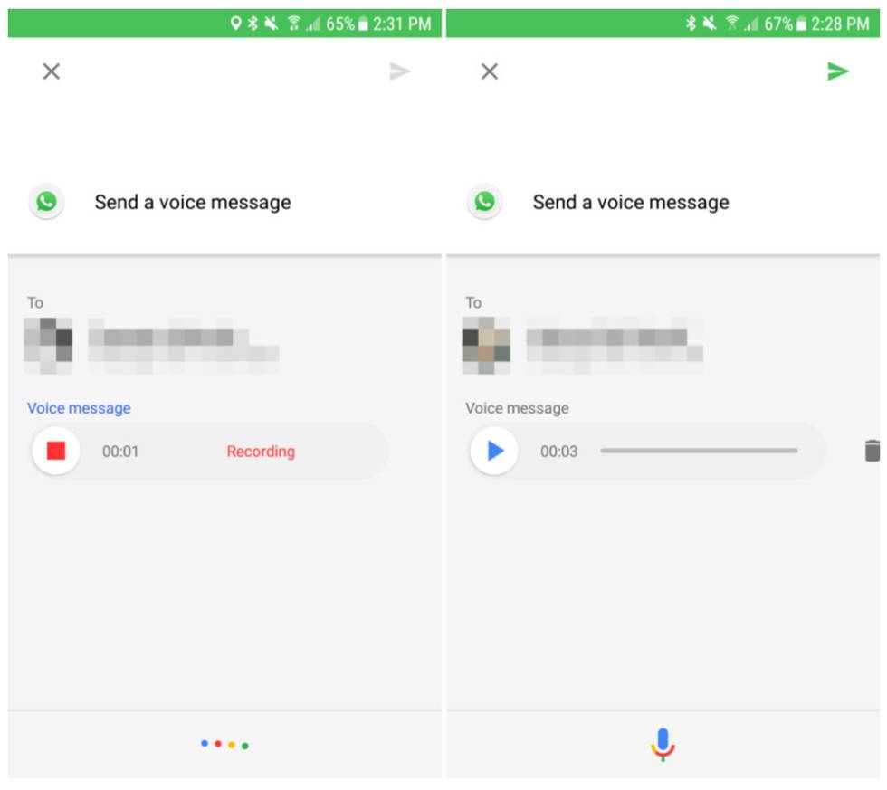 WhatsApp Google Assistant