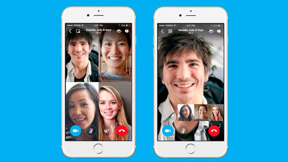 Videollamada WhatsApp Skype