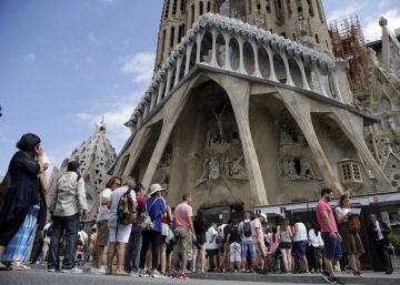 Turistas en Barcelona.
