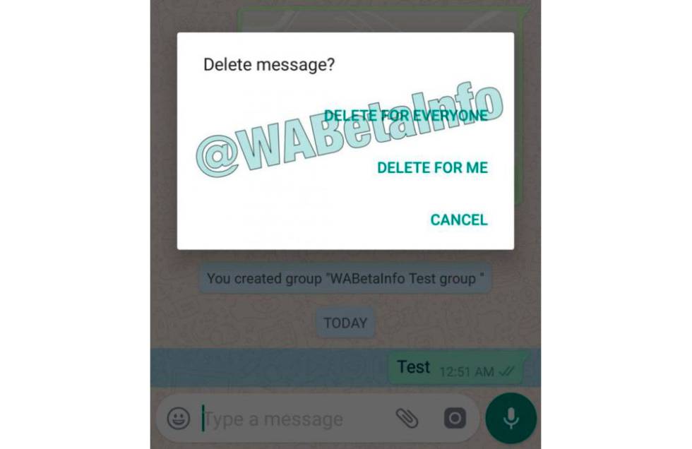 Activa WhatsApp la función de borrar mensaje Activa WhatsApp la función de borrar mensaje