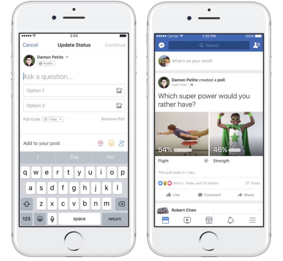 encuestas de Facebook