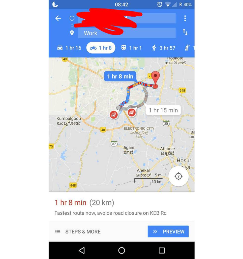 Google Maps incluye un modo especial para motoristas