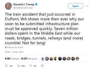 El tren accidentado en EE UU llevaba vagones de la española Talgo