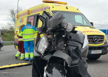 Accidente de moto en Madrid.