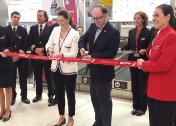 Inauguración del vuelo de Iberia a la ciudad de San Francisco.