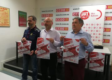25042018 STEI, CCOO y UGT presentan los actos por el 1 de mayo.rn rn Los sindicatos CCOO, UGT y STEI y los partidos PSIB, MÉS, Podemos y EUIB han convocado una manifestación en Palma el próximo 1 de mayo, Día del Trabajador, bajo el lema 'Tiempo de ganar', que como novedad este año culminará con una fiesta en el Parc de la Mar.rn rn SOCIEDAD ESPAÑA EUROPA ISLAS BALEARESrn