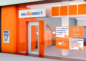 Fachada de una oficina de ING.