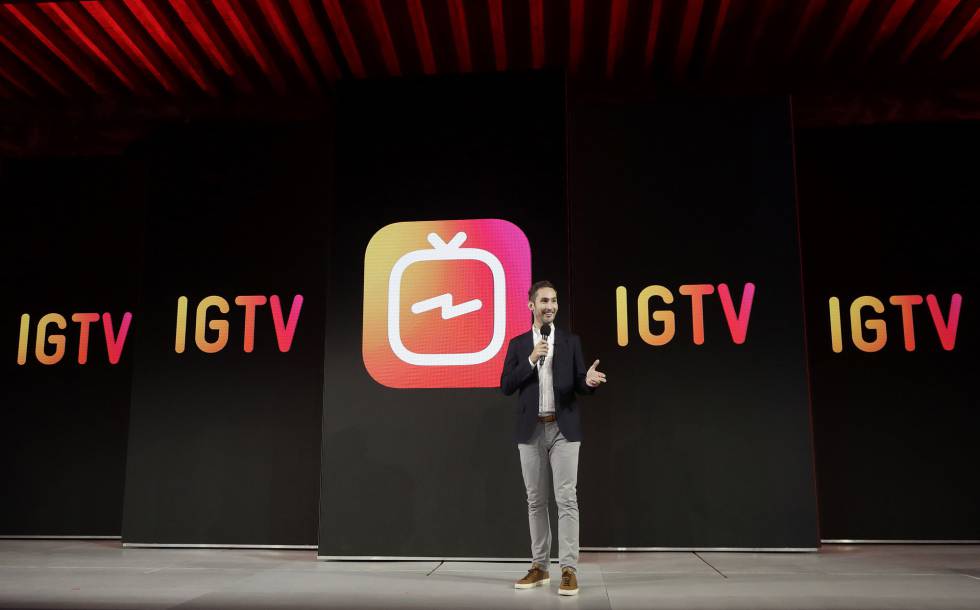 Kevin Systrom, CEO de Instagram, en la presentación de IGTV