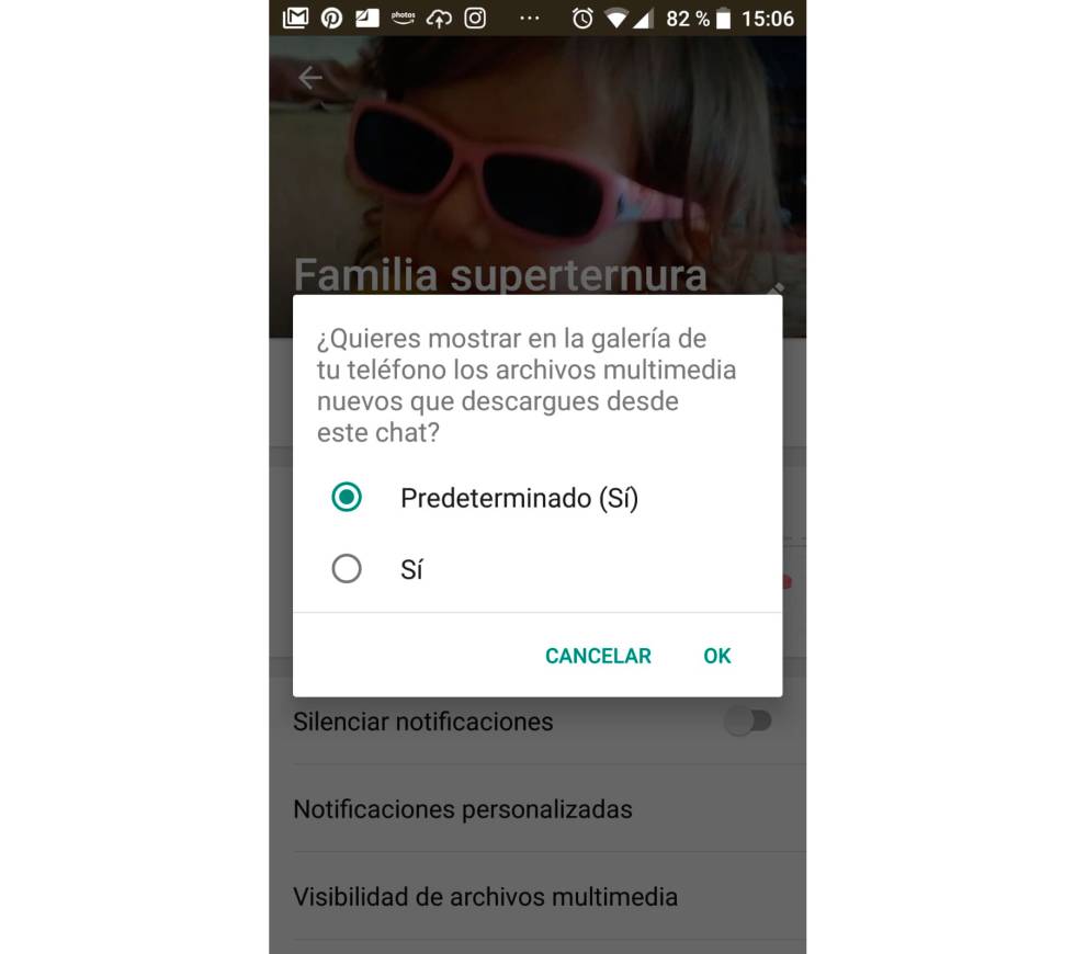 Fotos galería WhatsApp
