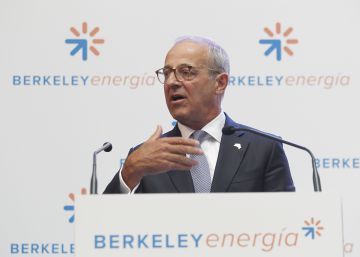 Paul Atherley, CEO de Berkeley Energía, durante su estreno en la Bolsa española.