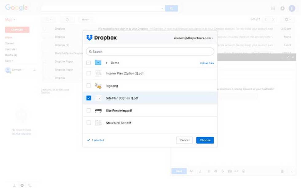 Dropbox Gmail