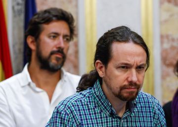 GRAF7219. MADRID, 20092018.- El secretario general de Podemos, Pablo Iglesias, durante la rueda de prensa ofrecida al término del pleno celebrado hoy en el Congreso. EFEEmilio Naranjo