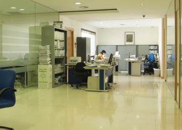 Oficina bancaria.