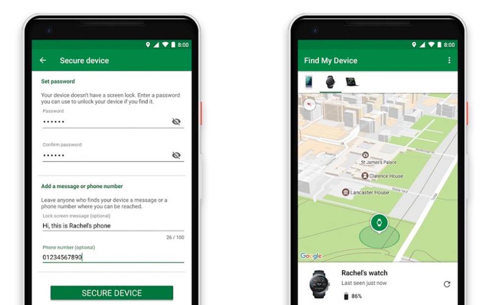 Encontrar telefono Google