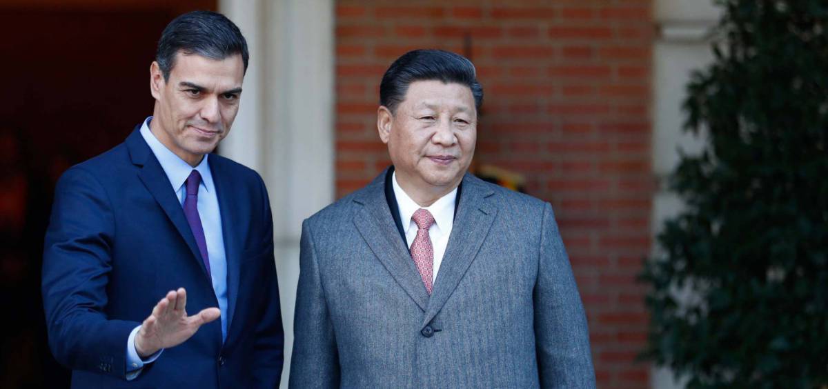 Los presidente de España y China, Pedro Sánchez y Xi Jinping.rn
