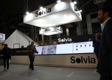 Expositor de Solvia en la feria inmobiliaria Barcelona Meeting Point.