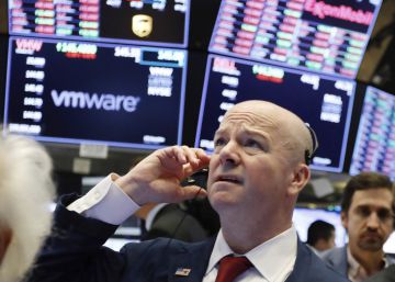 Operadores en la Bolsa de Nueva York