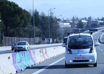 Indra prueba un vehículo autónomo en Madrid.