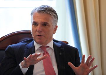 Sergio Ermotti, durante un evento en Suiza.