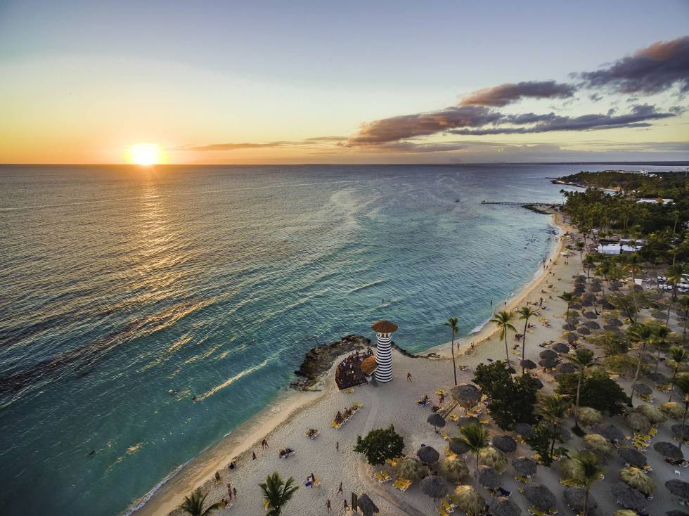 Playa Dominicus en Bayahibe, La Romana, al suroeste de la isla, en pleno Caribe.
