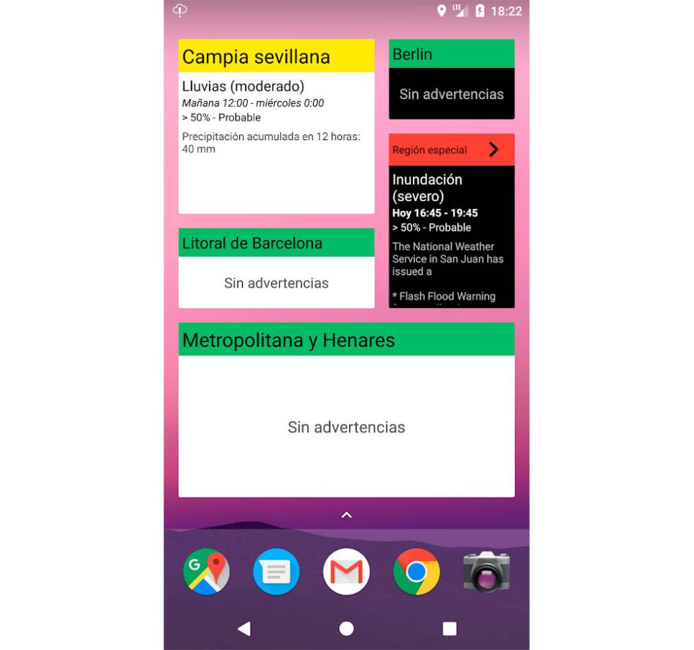 Widget tiempo