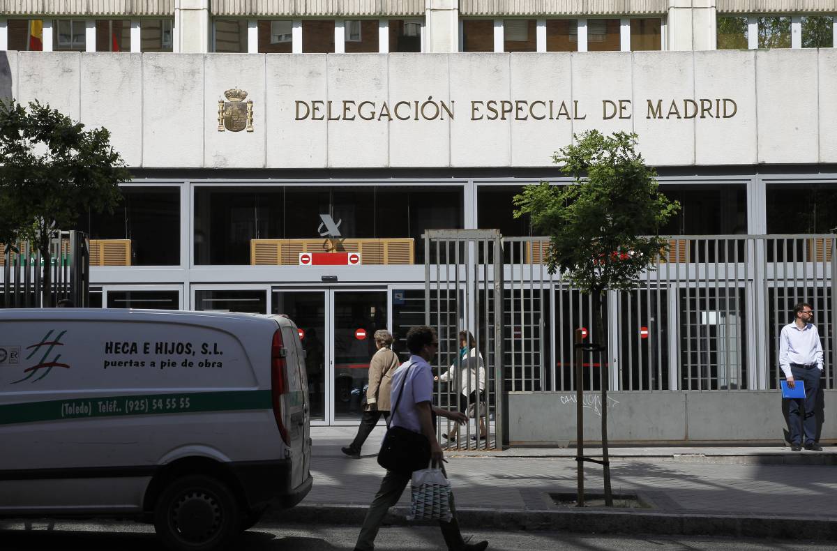 Oficinas de la Agencia Tributaria en una delegación de Hacienda, en Madrid.