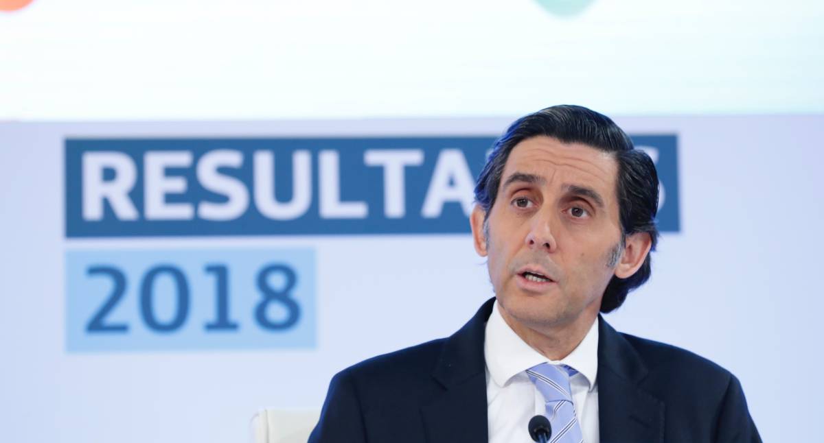 José María Álvarez-Pallete, presidente de Telefónica, en la presentación de resultados anuales