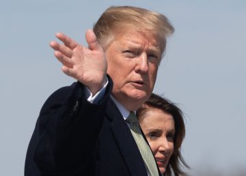 Donald Trump y la presidenta de la Cámara de Representantes, Nancy Pellosi.