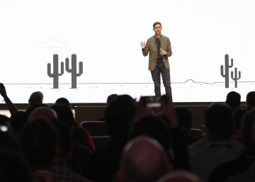 Sundar Pichai, CEO de Google, durante la presentación de la plataforma de videojuegos de la compañía Stadia.