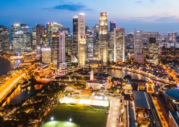 Imagen del 'skyline' de Singapur.