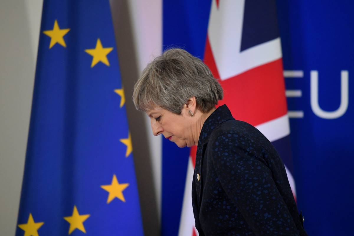 La primera ministra, Theresa May, la semana pasada en la reunión del Consejo Europeo en Bruselas.