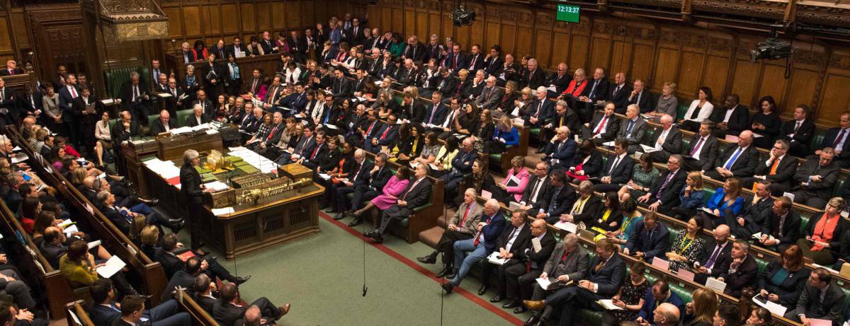 La Cámara de los Comunes (el Parlamento británico) en uno de sus últimos Plenos.