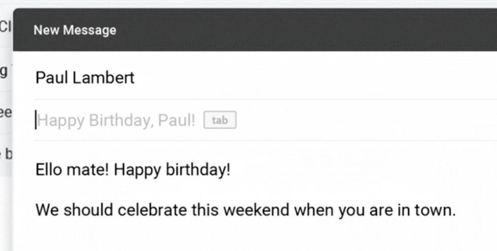 Gmail Smart Compose