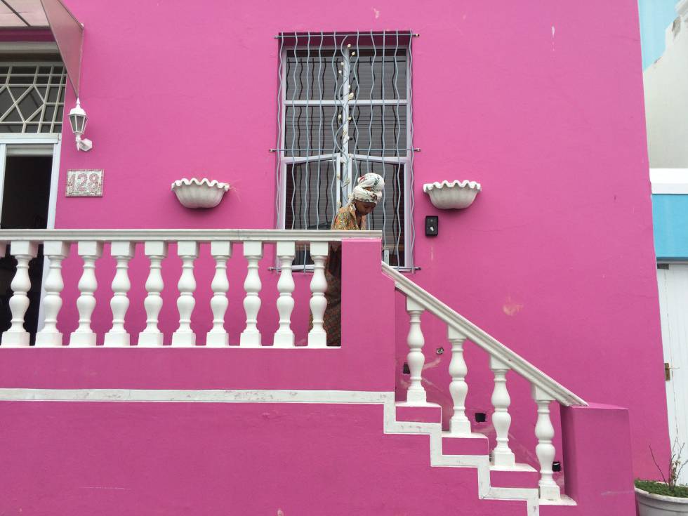 Una de las casas de colores del popular e histórico barrio malayo de Bo Kaap.