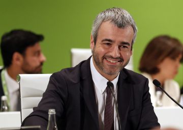 El presidente de Aena, Maurici Lucena, durante la junta de accionistas celebrada este mes en Madrid.