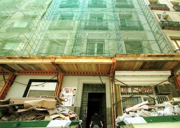 Imagen de las obras de rehabilitación en un edificio de viviendas