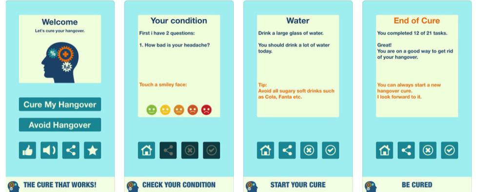 Las apps que curan la resaca no hacen milagros, pero pueden ser de gran ayuda.