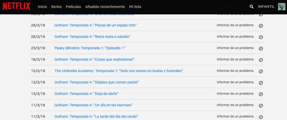 Podemos comprobar la lista de películas vistas en nuestro perfil para determinar si nos han robado la cuenta.