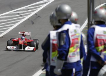 Momento del GP de Brasil de 2012, en el circuito de Interlagos (Sao Paulo).