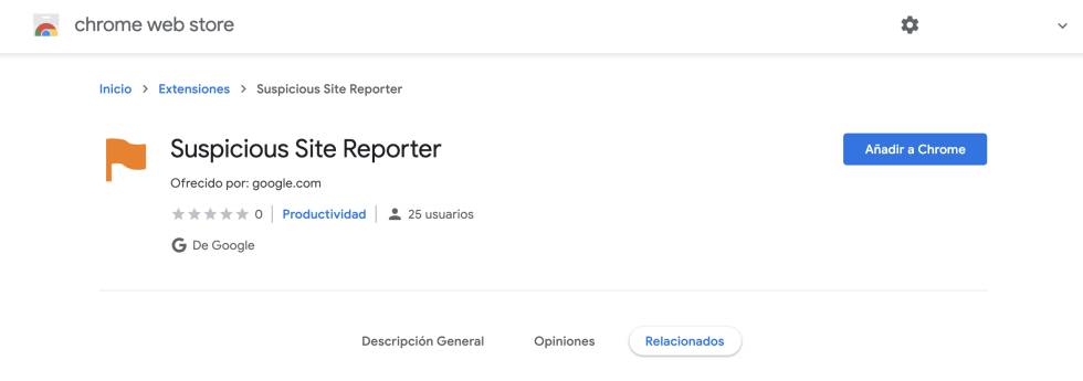 Usa esta extensión de Chrome para reportar webs 'maliciosas'