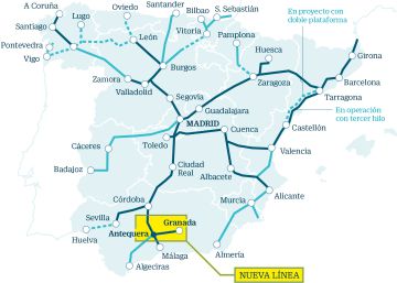 Llega a Granada el primer AVE, con Pedro Sánchez a bordo