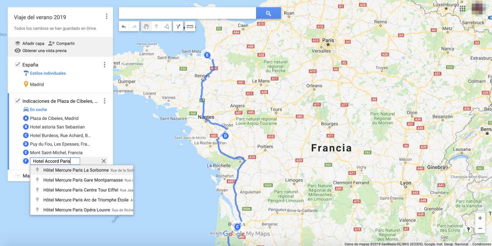 Google MyMaps: así puedes crear el mapa de tu viaje este verano