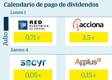 Marea alta de dividendos en la Bolsa: las cotizadas reparten 7.700 millones este verano Marea alta de dividendos en la Bolsa: las cotizadas reparten 7.700 millones este verano