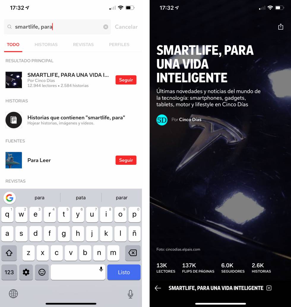 Así puedes añadir revistas nuevas en Flipboard con el móvil