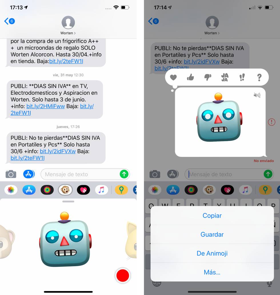 Así puedes enviar Animojis de tu iPhone a través de WhatsApp