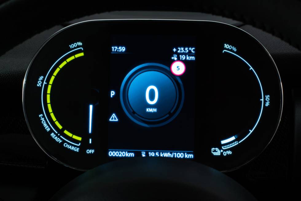 Panel del nuevo Mini 100% eléctrico.