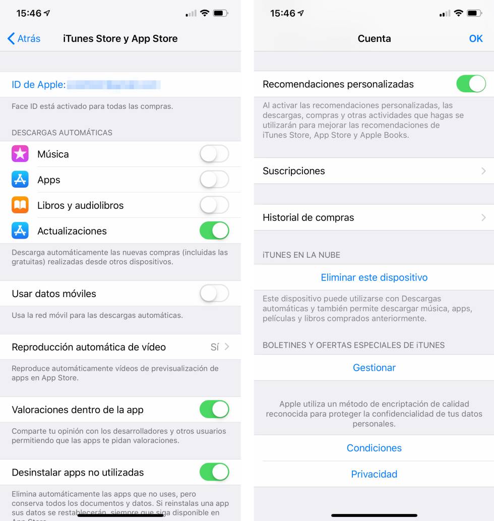 Eliminar dispositivo de nuestro ID de Apple.